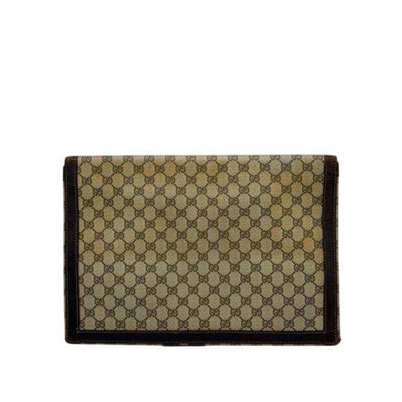 GUCCI Authentic Vintage Canvas Leather Trim Business Portfolio Attache Case - Picture 7 of 16
